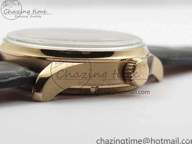 MIROTIME 0307 Elegant Portugieser Perpetual Calendar IW503302 RG V9F 1:1 Best Edition Gray Dial on Black Leather Strap A 7096